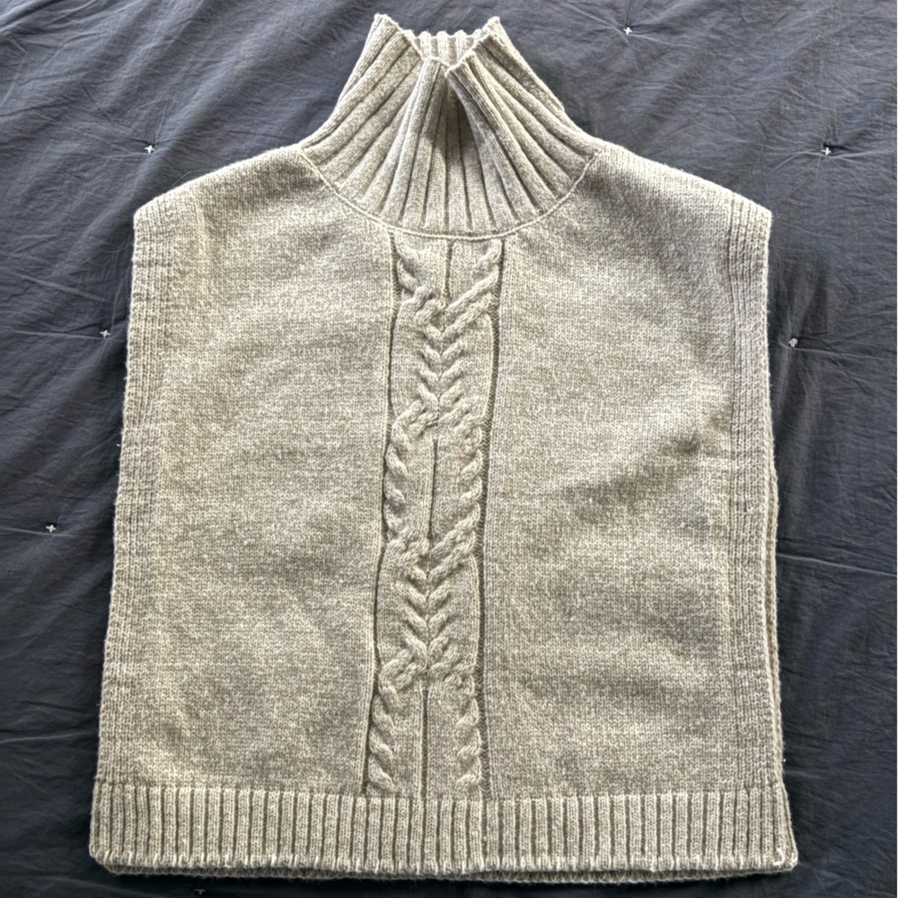 Free People Gray Cable Knit Sweater